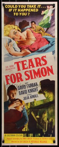 9z152 LOST insert 1956 Scotland Yard, David Farrar, sexy Julia Arnall, Tears for Simon!