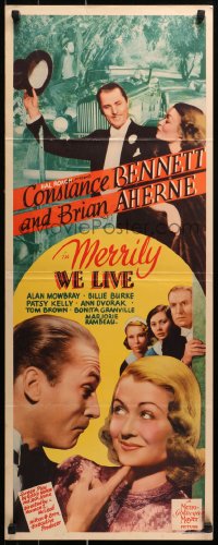 9z165 MERRILY WE LIVE insert 1938 multiple images of Brian Aherne romancing Constance Bennett!
