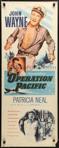 9z182 OPERATION PACIFIC insert 1951 great images of Navy sailor John Wayne & Patricia Neal!