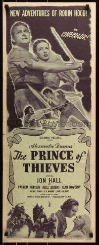 9z191 PRINCE OF THIEVES insert 1947 Jon Hall as Robin Hood romances Patricia Morison as Maid Marian