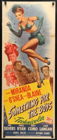 9z228 SOMETHING FOR THE BOYS insert 1944 super-sexy Vivian Blaine dancing, plus Carmen Miranda!
