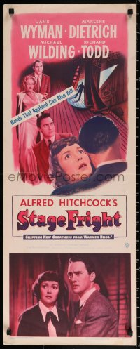 9z230 STAGE FRIGHT insert 1950 Marlene Dietrich, Jane Wyman, directed by Alfred Hitchcock!