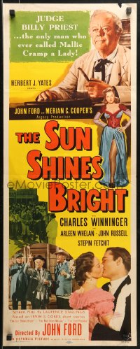 9z238 SUN SHINES BRIGHT insert 1953 Charles Winninger, Irvin Cobb stories adapted by John Ford!