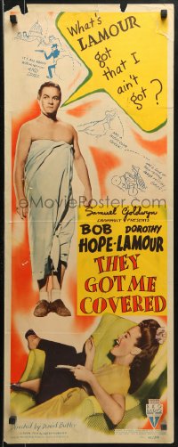 9z249 THEY GOT ME COVERED insert 1943 Bob Hope, Dorothy Lamour, this is their best, no kidding!
