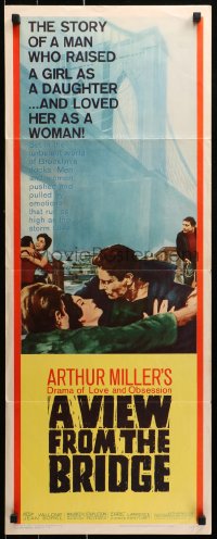9z266 VIEW FROM THE BRIDGE insert 1962 Raf Vallone, Arthur Miller's towering drama of love & obsession