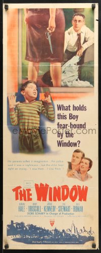 9z276 WINDOW insert 1949 imagination was not what held Bobby Driscoll fear-bound by the window!
