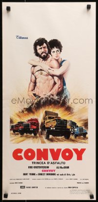 9z884 CONVOY Italian locandina 1978 barechested trucker Kris Kristofferson & sexy Ali McGraw!