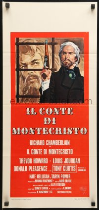 9z886 COUNT OF MONTE CRISTO Italian locandina 1976 art of Richard Chamberlain in the title role!