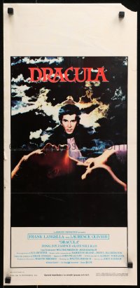 9z898 DRACULA Italian locandina 1979 Bram Stoker, close up of vampire Frank Langella & sexy girl!