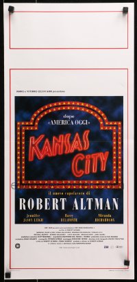 9z926 KANSAS CITY Italian locandina 1996 Robert Altman, different art of theater marquee!