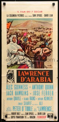 9z935 LAWRENCE OF ARABIA Italian locandina 1963 Lean, Angelo Cesselon art of Peter O'Toole!