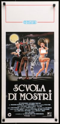 9z943 MONSTER SQUAD Italian locandina 1988 far sexier Cecchini art of Dracula, Mummy, Wolfman!