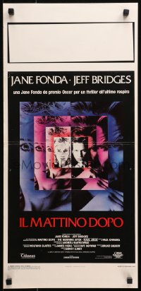 9z945 MORNING AFTER Italian locandina 1987 Sidney Lumet, wild images of Jane Fonda & Jeff Bridges!