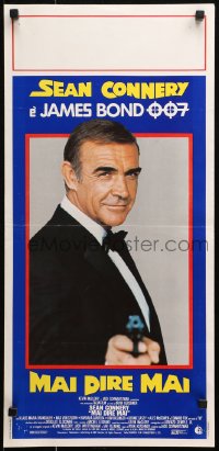 9z948 NEVER SAY NEVER AGAIN Italian locandina 1983 great image of Sean Connery as James Bond!