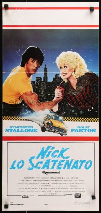 9z961 RHINESTONE Italian locandina 1984 Stallone arm wrestles Dolly Parton, Alvin art of taxi cab!