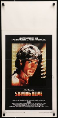 9z981 STAYING ALIVE Italian locandina 1983 Stallone, John Travolta in Saturday Night Fever sequel!