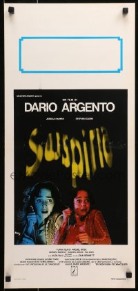9z989 SUSPIRIA Italian locandina 1977 Dario Argento horror, yellow title style, De Berardinis art!