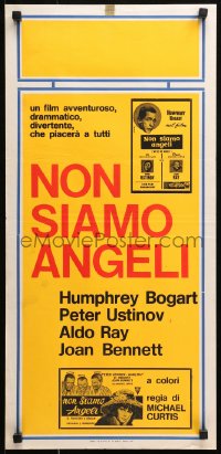 9z997 WE'RE NO ANGELS Italian locandina R1979 Humphrey Bogart, Aldo Ray & Peter Ustinov, different!
