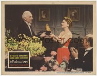 1a259 ALL ABOUT EVE LC #6 1950 scheming Anne Baxter is applauded while receiving her award!
