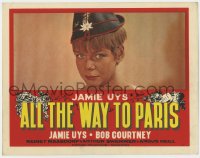 1a260 ALL THE WAY TO PARIS LC 1967 Jamie Uys screwball comedy, cool super close-up!