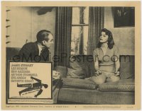 1a262 ANATOMY OF A MURDER LC #5 1959 Otto Preminger, c/u of James Stewart & sexy smoking Lee Remick!
