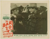 1a276 BAR 20 LC R1940s close-up of George Reeves with gun pointed at Robert Mitchum!