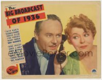 1a290 BIG BROADCAST OF 1936 LC 1936 great close-up of Charlie Ruggles and Mary Boland on phone!