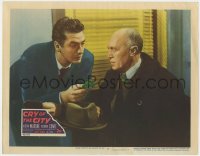 1a383 CRY OF THE CITY LC #4 1948 c/u of Victor Mature & Shayne, Robert Siodmak film noir!