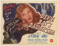 1a031 DEVIL BAT'S DAUGHTER TC 1946 Rosemary La Planche plays the daughter of Lugosi from original!