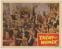 1a425 ENEMY OF WOMEN LC 1944 weird wacky image of Nazis & their girls giving Heil Hitler salute!