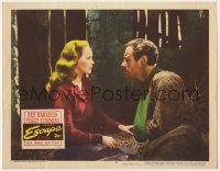 1a427 ESCAPE LC #8 1948 great close up of pretty Peggy Cummins helping wounded Rex Harrison!