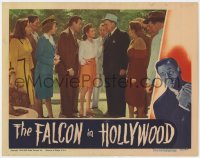1a436 FALCON IN HOLLYWOOD LC 1944 detective Tom Conway, fear clouds movie capital, actors killed!
