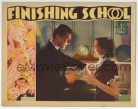 1a449 FINISHING SCHOOL LC 1934 Bruce Cabot romancing pretty Frances Dee by fireplace!