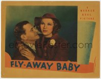 1a454 FLY-AWAY BABY LC 1937 Glenda Farrell as Torchy Blane with arms around Barton MacLane!