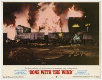 1a486 GONE WITH THE WIND LC #2 R1968 Clark Gable and Leigh leave burning Atlanta, all-time classic!