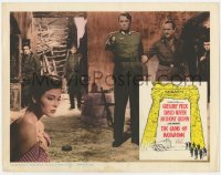 1a500 GUNS OF NAVARONE LC 1961 David Niven, Quinn watch Gregory Peck point gun at Gia Scala!