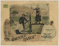 1a512 HAUNTED RANGE LC 1926 Ken Maynard watches scared black man pointing in the distance!