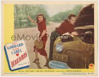 1a513 HAZARD LC #8 1948 Paulette Goddard hitchhikes when MacDonald Carey's car breaks down!
