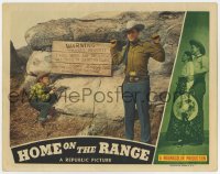 1a535 HOME ON THE RANGE LC 1946 image of Bobby Blake holding rifle on western cowboy Monte Hale!