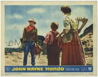 1a537 HONDO 3D LC #7 1953 John Wayne standing full-length with rifle by Geraldine Page & Aaker!