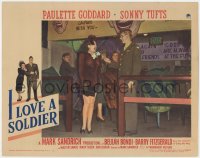 1a549 I LOVE A SOLDIER LC #8 1944 Paulette Goddard & Sonny Tufts in uniform, Barry Fitzgerald!
