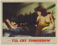 1a553 I'LL CRY TOMORROW LC #8 1955 Susan Hayward learns that Richard Conte wants only her money!