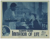 1a555 IMITATION OF LIFE LC R1945 Louise Beavers, Claudette Colbert & Ned Sparks, Fannie Hurst!