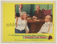 1a559 INHERIT THE WIND LC #3 1960 Spencer Tracy, Fredric March & judge Henry Morgan in courtroom!