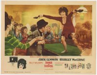 1a563 IRMA LA DOUCE LC #4 1963 great image of shoeless Shirley MacLaine dancing on pool table!