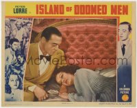 1a565 ISLAND OF DOOMED MEN LC 1940 pretty Rochelle Hudson rests her head on Peter Lorre's arm!