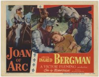 1a572 JOAN OF ARC LC #4 1948 armored soldiers comfort Ingrid Bergman shot with an arrow!