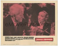 1a575 JUDGMENT AT NUREMBERG LC #3 1961 close up of Spencer Tracy & Marlene Dietrich, Stanley Kramer
