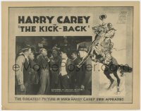 1a585 KICKBACK LC 1922 great image of western cowboy Harry Carey slapping bad guy!