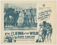 1a596 KING OF THE WILD LC R1940s woman draws back in fear from natives, spine-tingling serial!